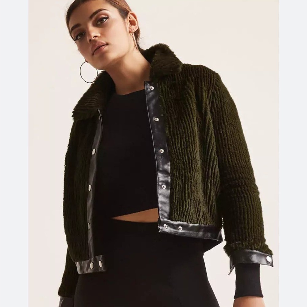 Goldie Faux Fur Bomber Jacket XS